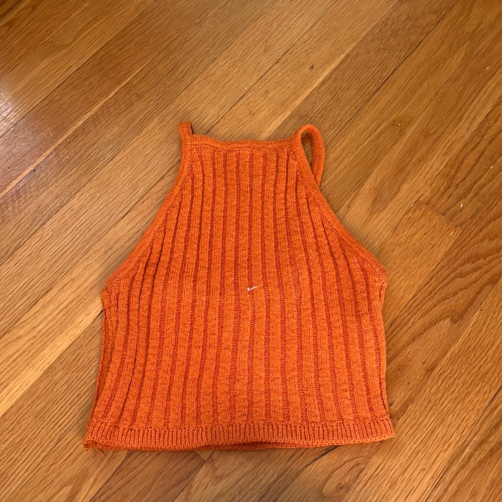 Orange crop top knit forever 21